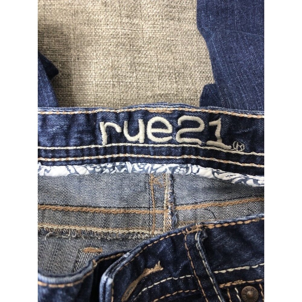 Womens Ju Rue 21 Low Rise Skinny Denim Blue Jeans Size 1/2 - Picture 4 of 6